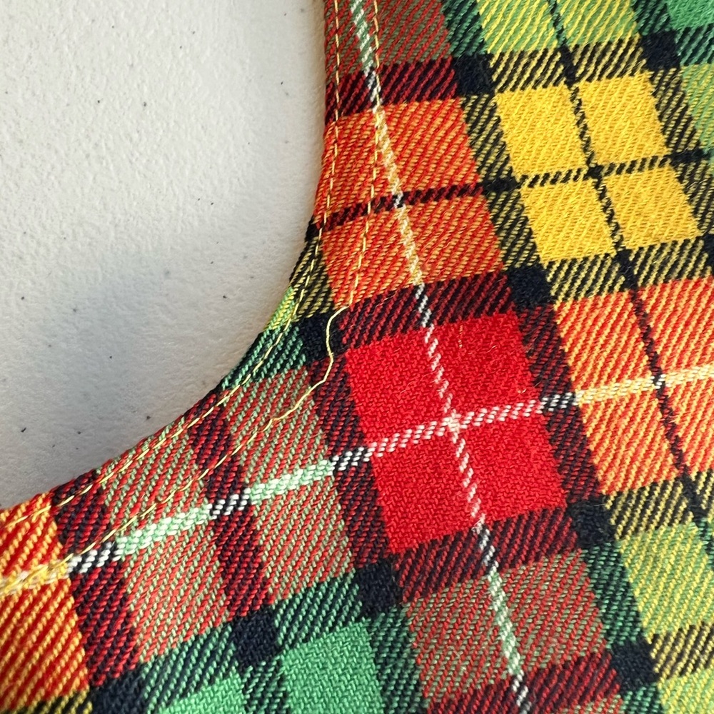 VINTAGE VERSACE: Plaid Mod Dress - Picture 10 of 10